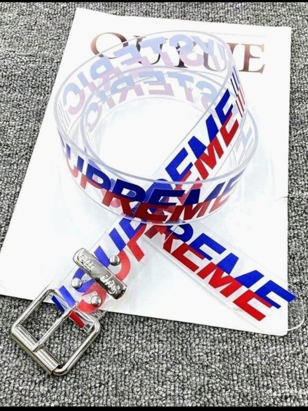 Supreme x Hysteric Glamour Vinyl Belt 'Clear'-Brand New Size L/XL 38-42in